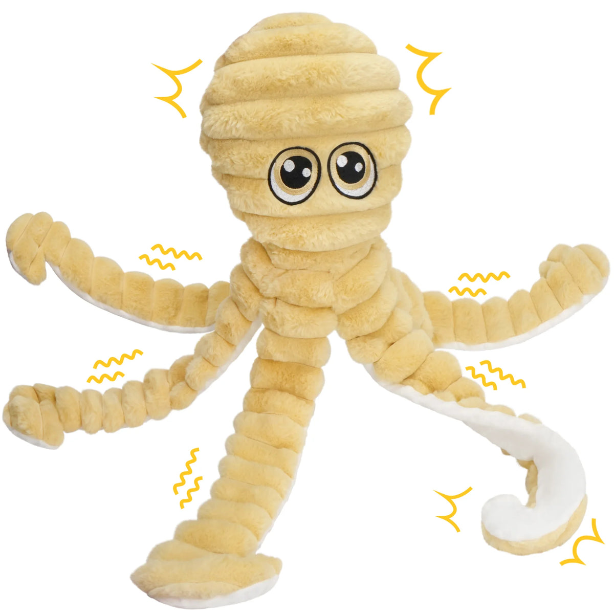 Octopus Squeaky Plush Dental Chew Toy For Interactive Dogs