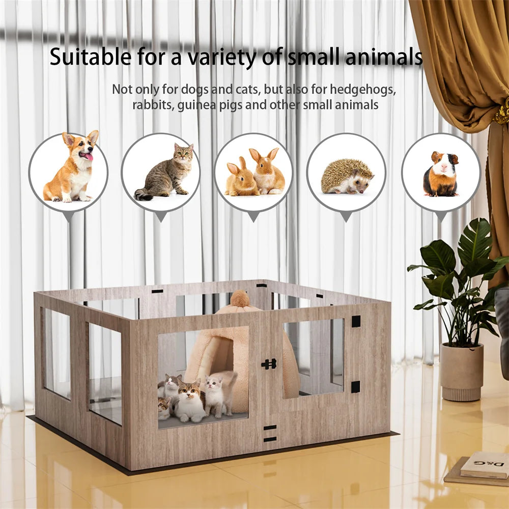 Borwart Heavy Duty Pet Playpen Kennel With Waterproof Mat