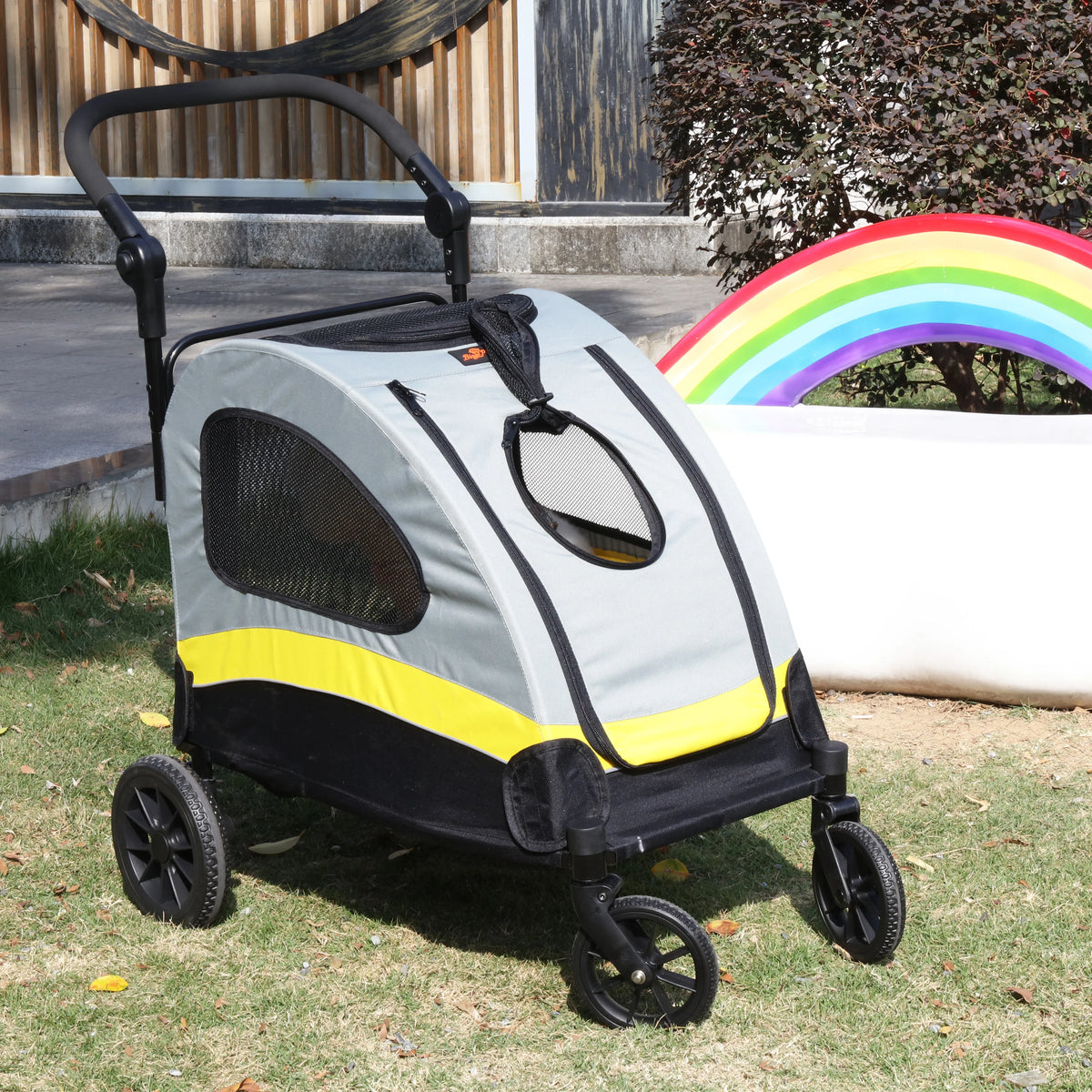 Portable Pet Travel Stroller Folding Jogger Wagon Carrier With Leash