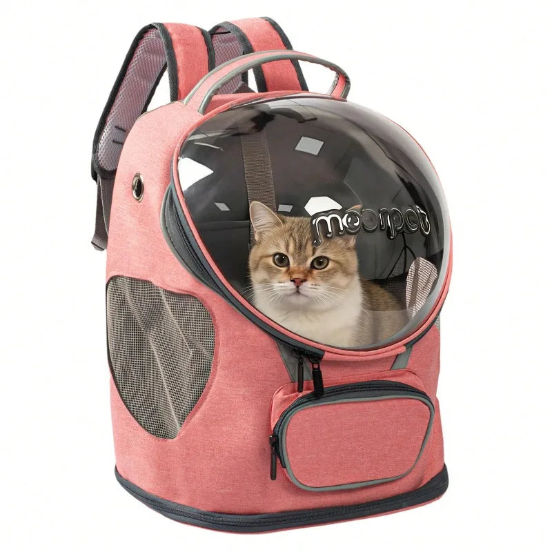 Foldable Breathable Pet Backpack Carrier For Cats And Dogs