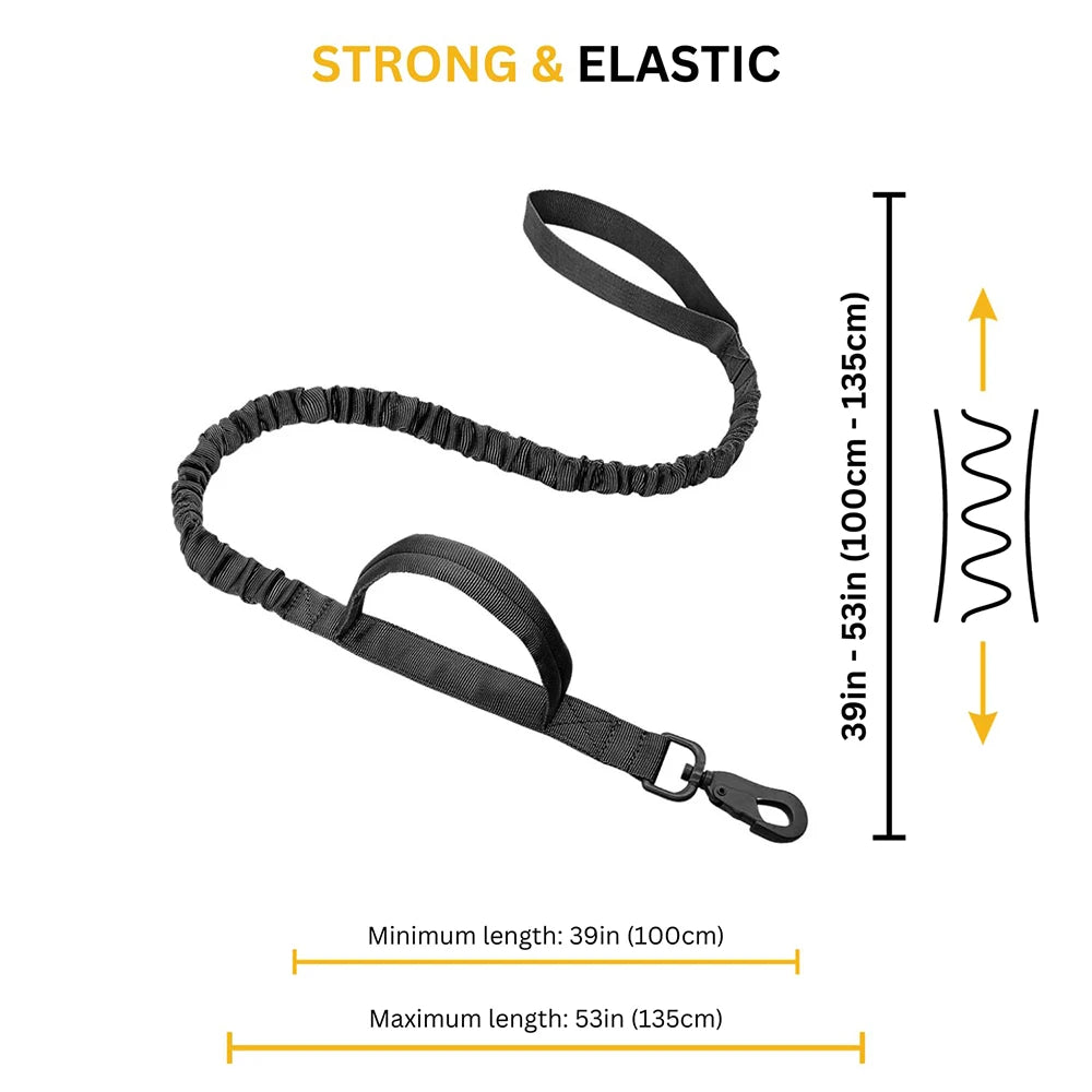 Pettravel Tactical Dog Harness Leash Set With Quick Release Handle
