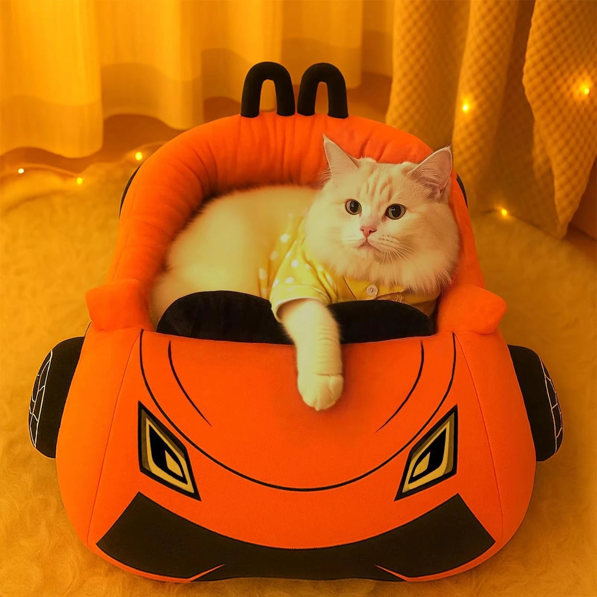 CWV Supercar Design Soft Coral Fleece Pet Sleeping Bed