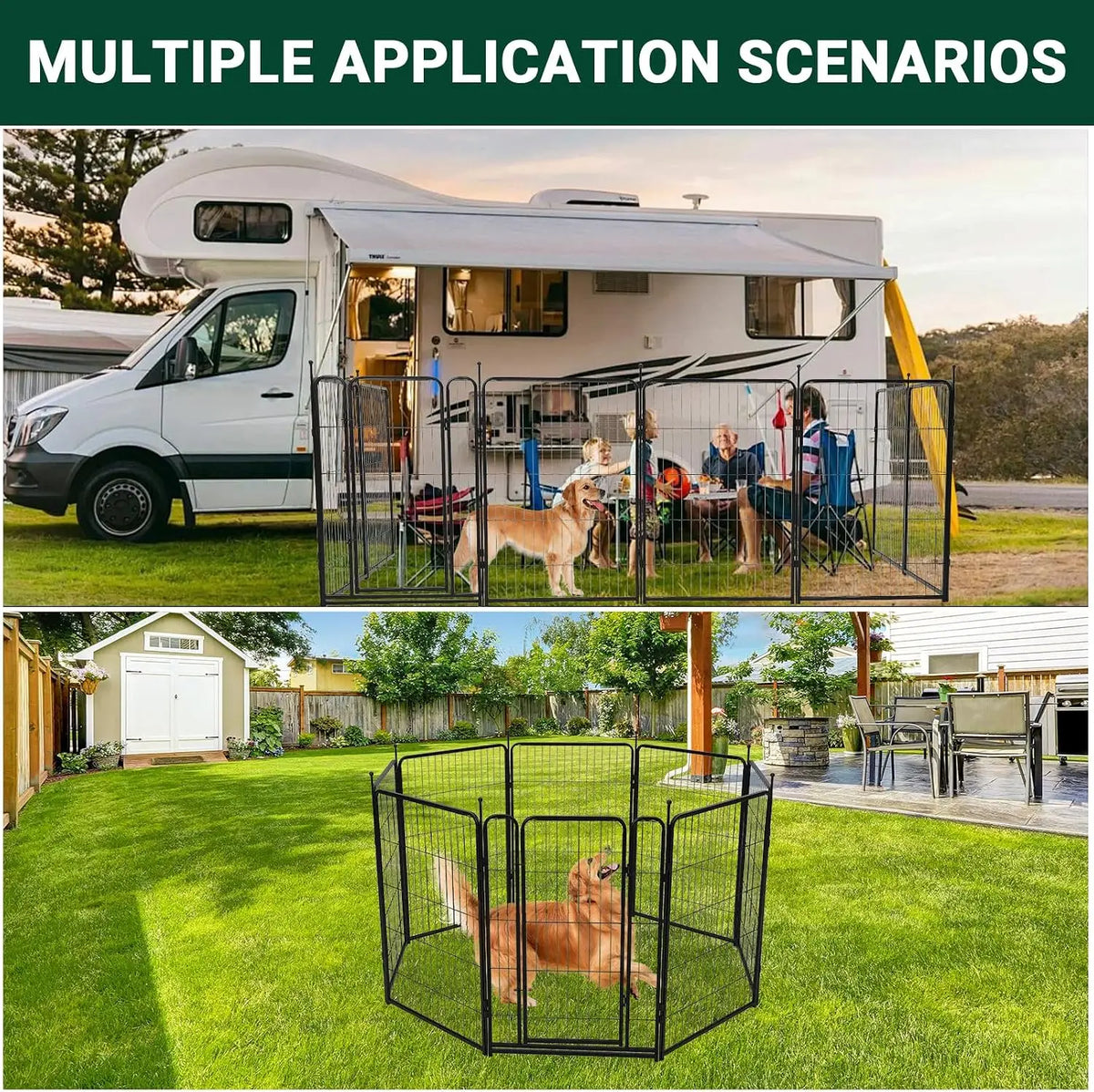 Garvee Heavy Duty Dog Playpen Portable Pet Safety Fence