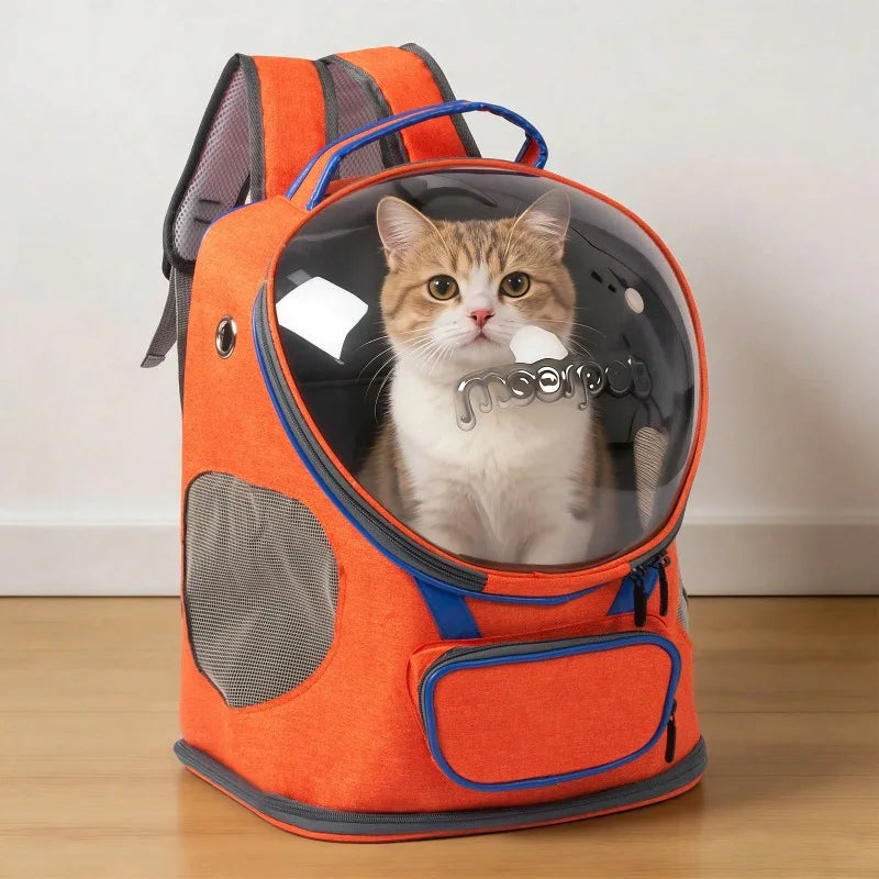 Foldable Breathable Pet Backpack Carrier For Cats And Dogs