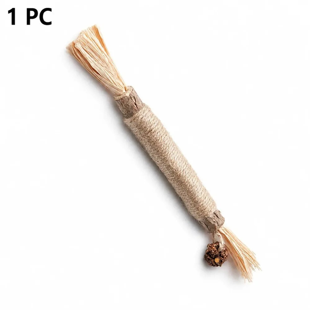 Silvervine Raffia Dental Chew Stick Toy for Cats and Dogs