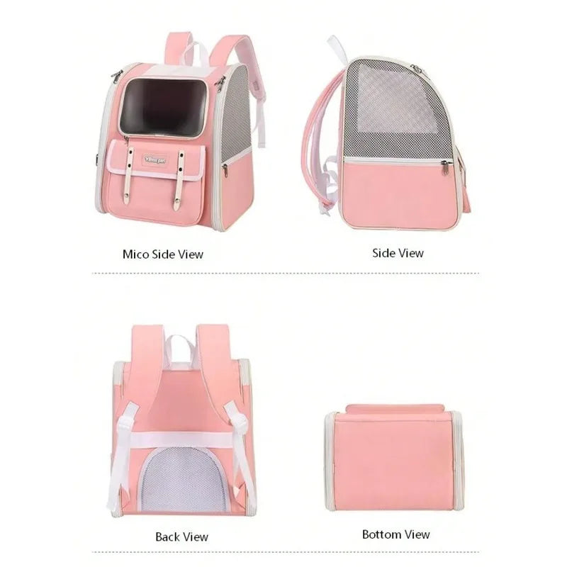 Foldable Cat Backpack Carrier, Airline Approved Pet Travel Bag